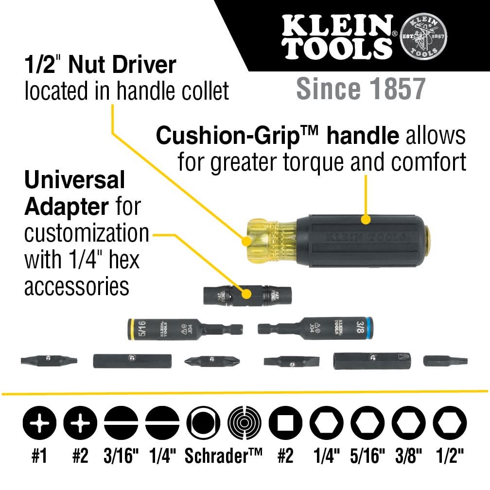 Klein Tools 32527HD KNECT Impact-Rated HVAC 11-in-1 Screw & Nut