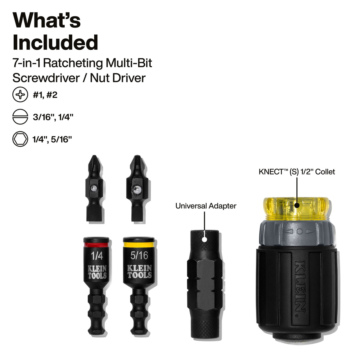 Klein KNECT 32561HDRT ratcheting stubby driver feature detail