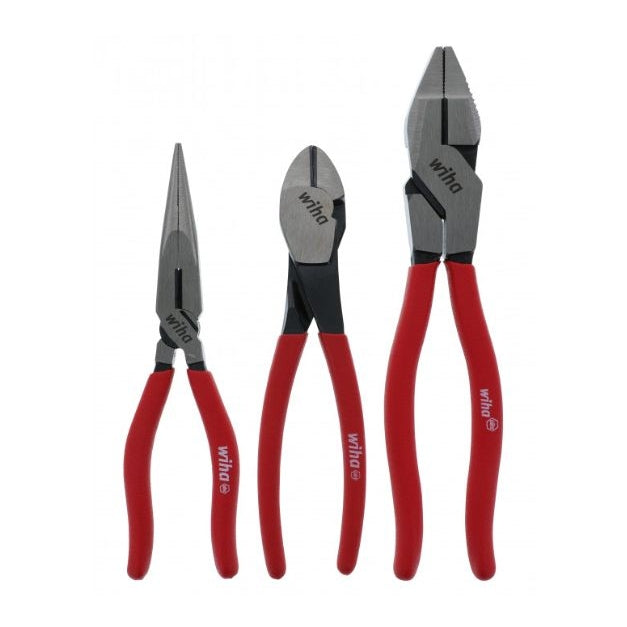 Wiha 32634 3-Piece SoftGrip Pliers And Cutters Set