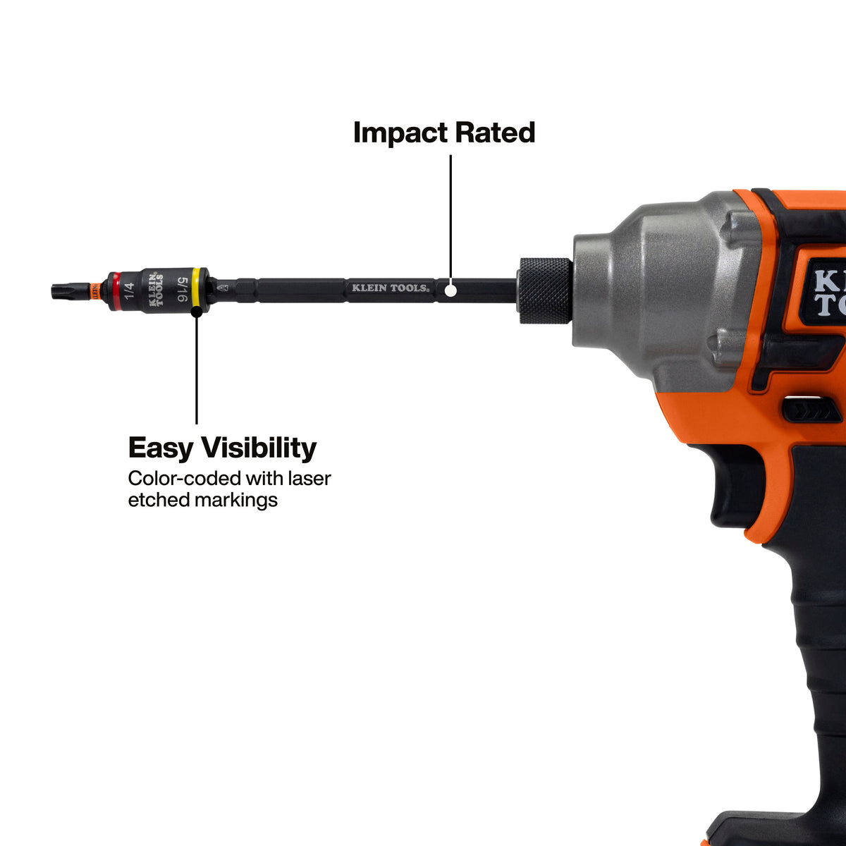 Klein Tools 32767P flip socket rare-earth magnet retaining a fastener