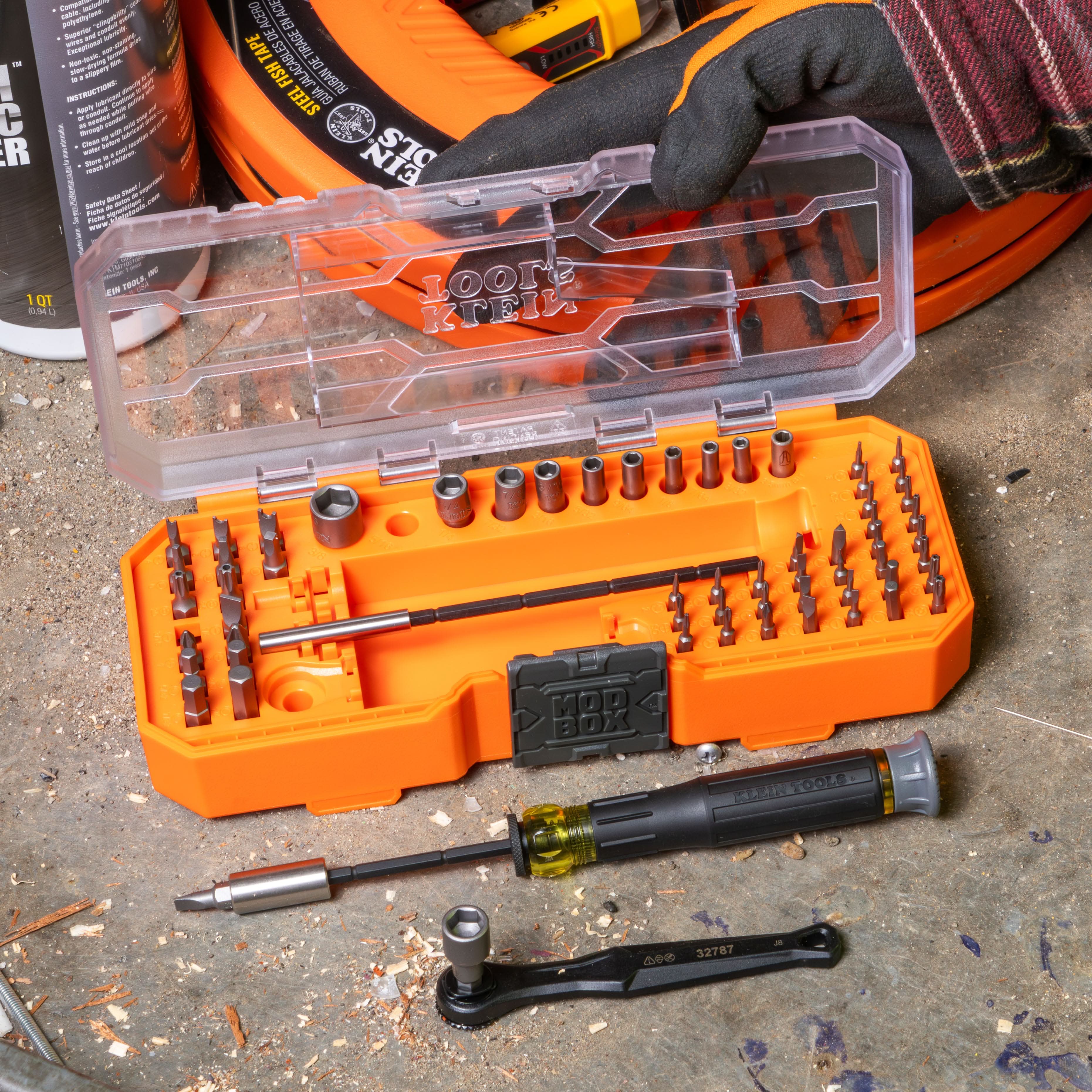 Klein Tools 32787 Precision Ratchet and Driver System, 64-Piece