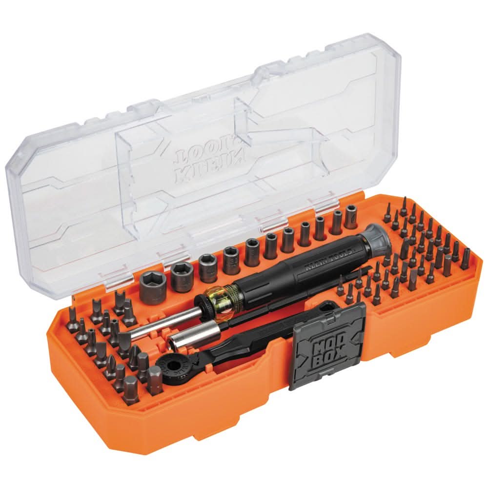 くり Klein Tools 32787 Precision Ratchet and Driver System, 64-Piece