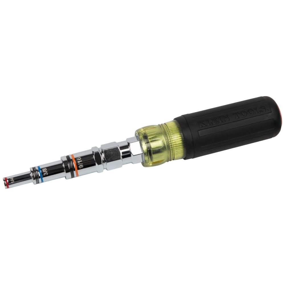 Klein Tools 32809MAG 9-in-1 Pass Through SAE Multi-Nut Driver, Magnetic