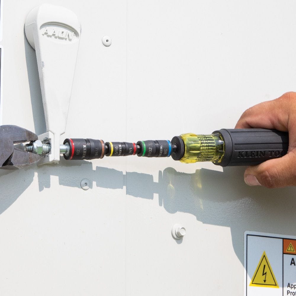 Klein Tools 32907 7-in-1 Impact Flip Socket Set, No Handle