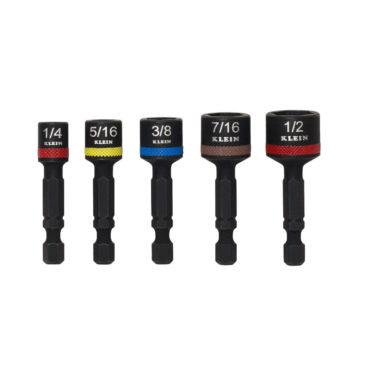 Klein Magnetic Power Nut Setters, 2-in. Shaft, 5 Pieces 32925S