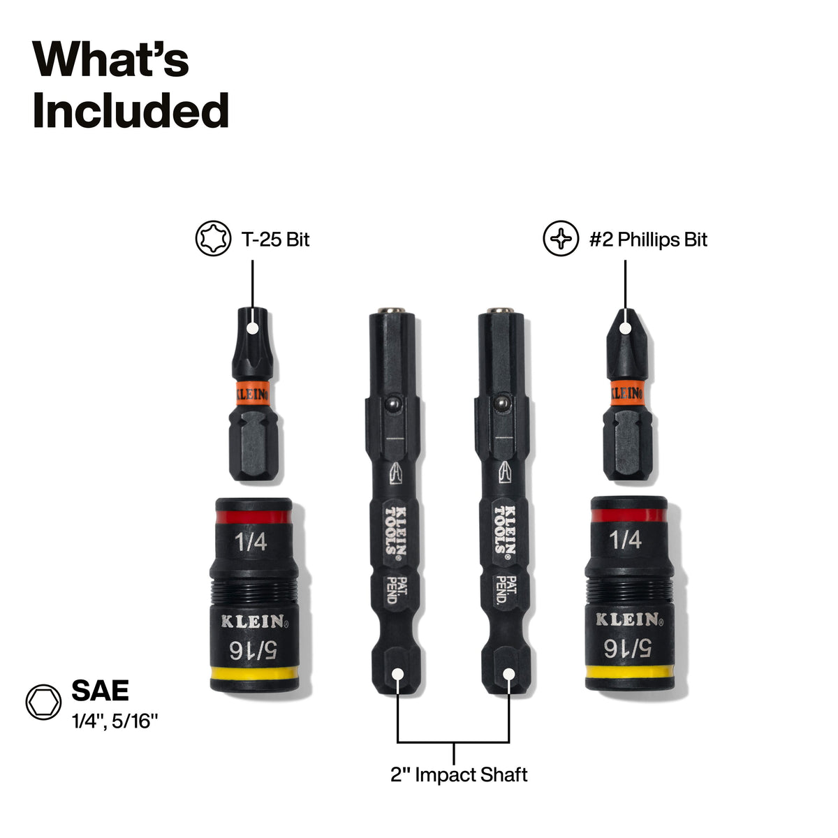 Klein Tools 32931VP flip sockets with 1/4-inch and 5/16-inch hex sizes