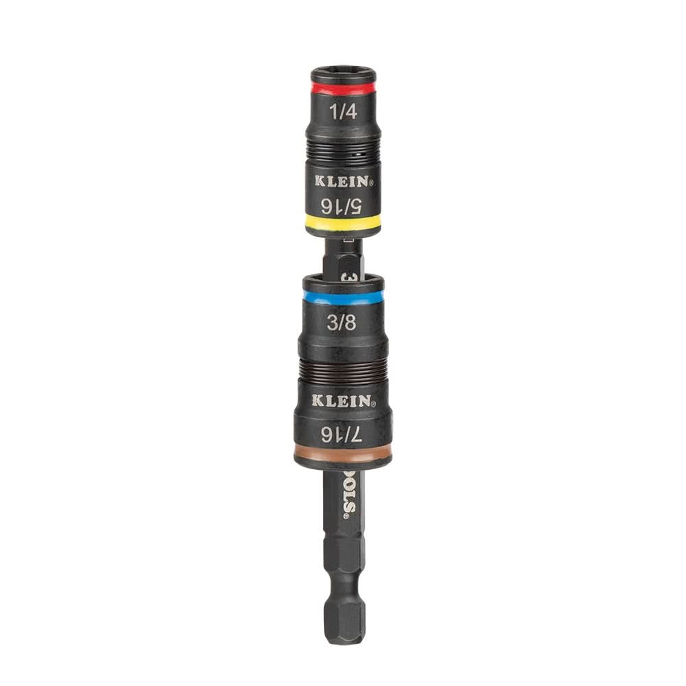 Klein Tools 32932 5-in-1 Impact Rated Flip Socket Set, SAE