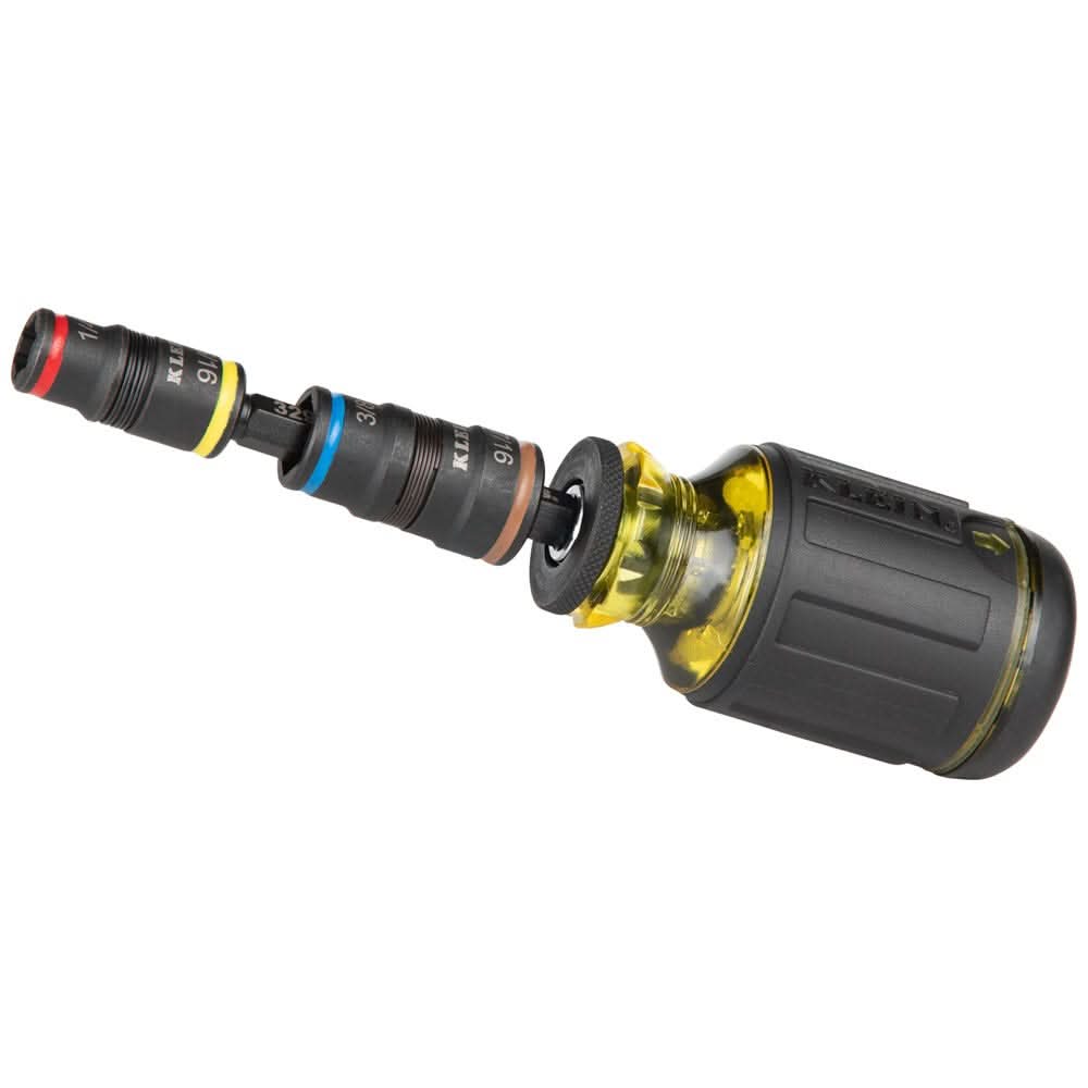 Klein Tools 32932 5-in-1 Impact Rated Flip Socket Set, SAE