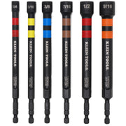 Klein Tools 32940 magnetic hollow color-coded power nut drivers set, 6-piece