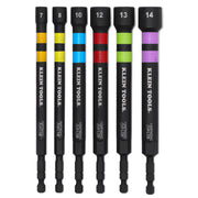 Klein Tools 32940M hollow magnetic color-coded power nut drivers, metric, 6 pieces
