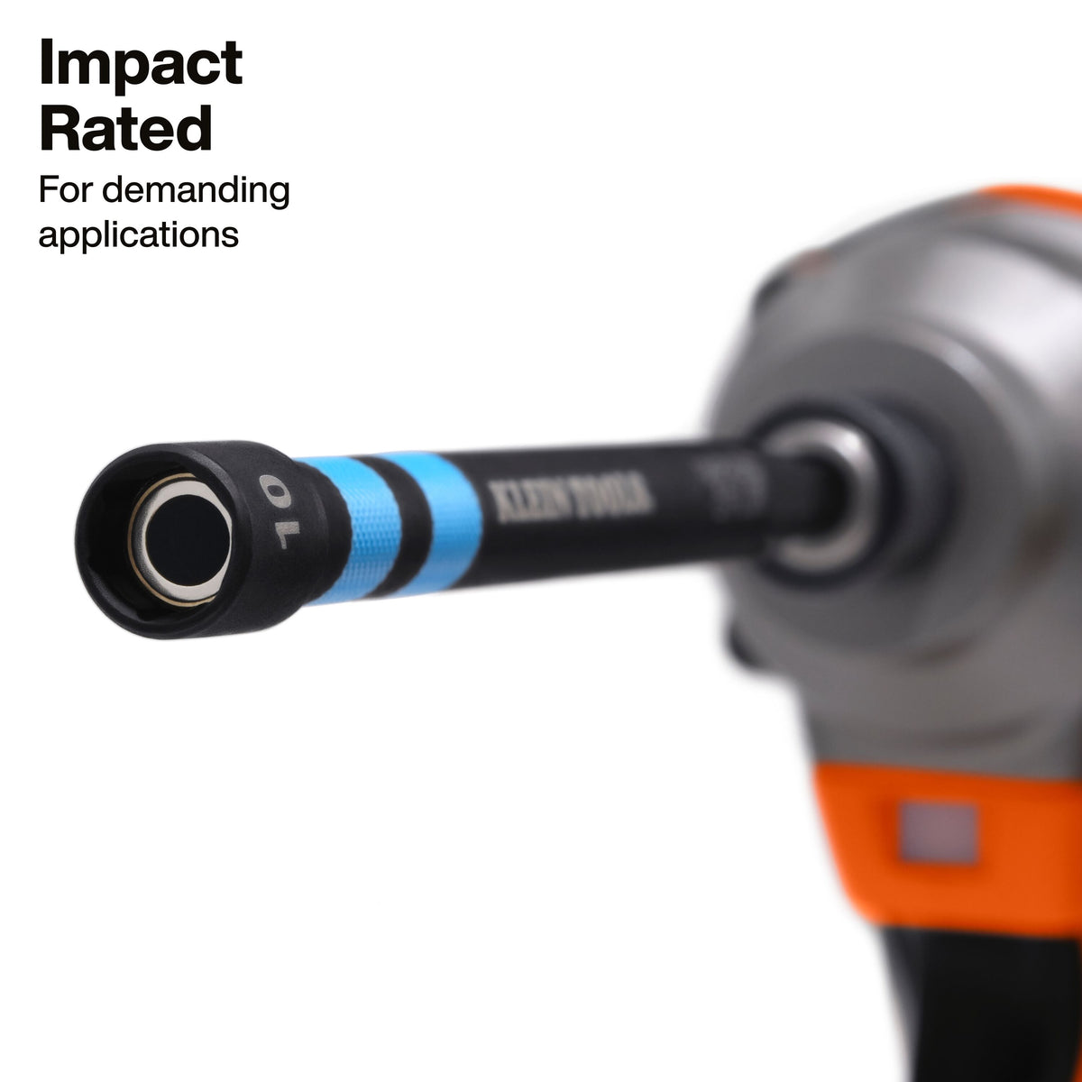 Klein Tools 32940M hollow power nut driver with 3-3/4-inch hollow depth on threaded rod