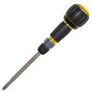 Klein Tools 32960ARCHT ratcheting Fastbit Tru-Grip screwdriver with Phillips #2 and slotted double-ended shaft