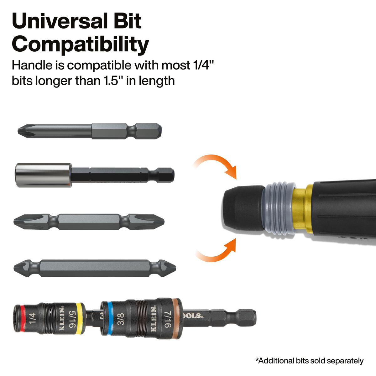 Klein Tools 32960ARCHT removable double-ended shaft with Phillips #2 and 6 mm slotted tips