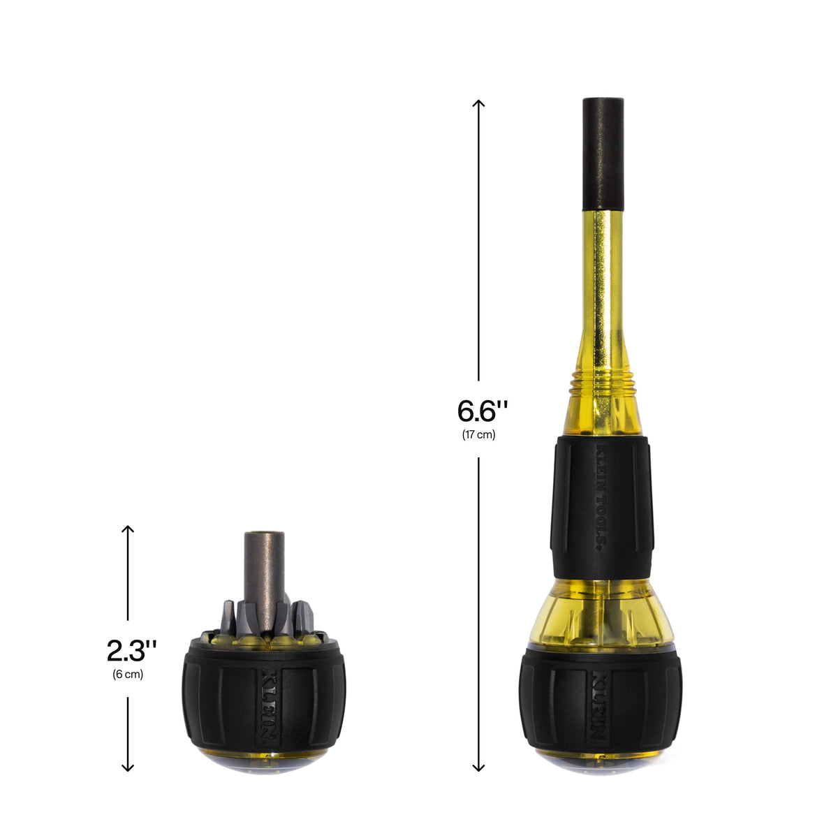 Klein Tools 8-in-1 Tru-Grip Screwdriver with Stubby (32961A) Tru-Grip handle for torque and comfort