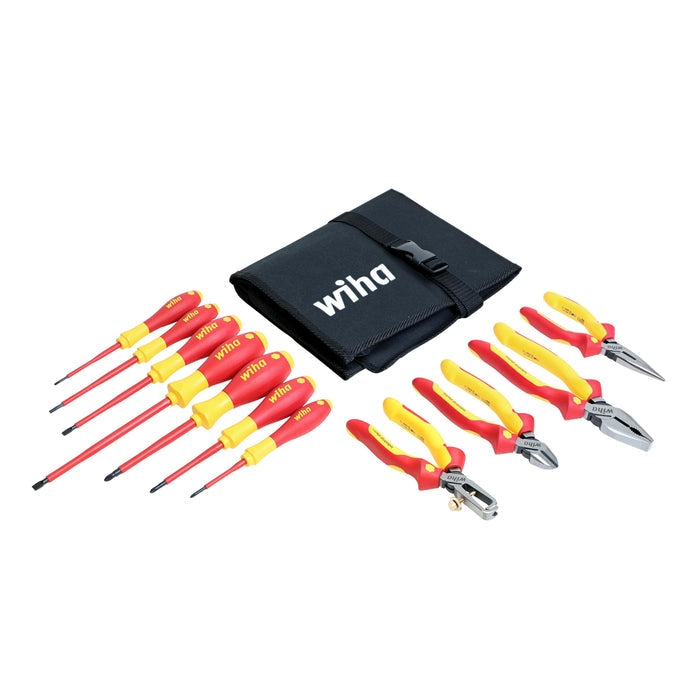 Wiha 32986 11-Piece Insulated Industrial Pliers and Screwdriver Set