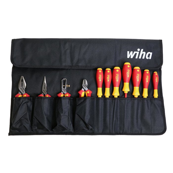 Wiha 32986 11-Piece Insulated Industrial Pliers and Screwdriver Set