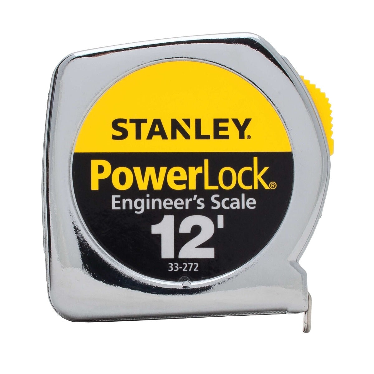 Stanley 33-272 12' x 1/2" Heavy-Duty PowerlockDecimal Scale Tape Rule with Metal Case