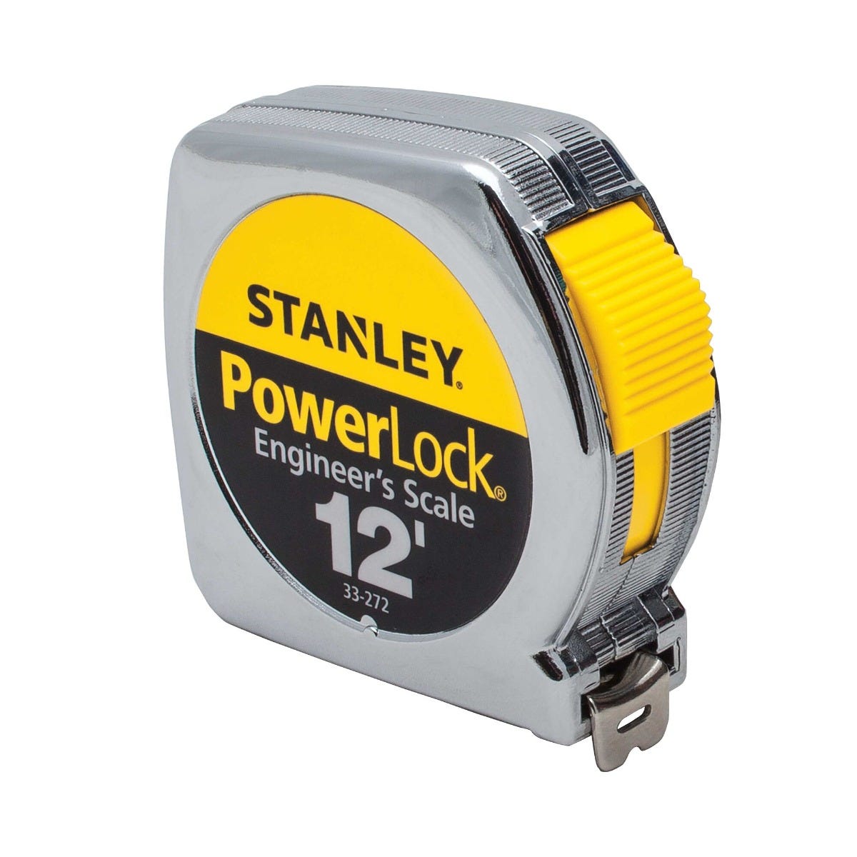 Stanley 33-272 12' x 1/2" Heavy-Duty PowerlockDecimal Scale Tape Rule with Metal Case