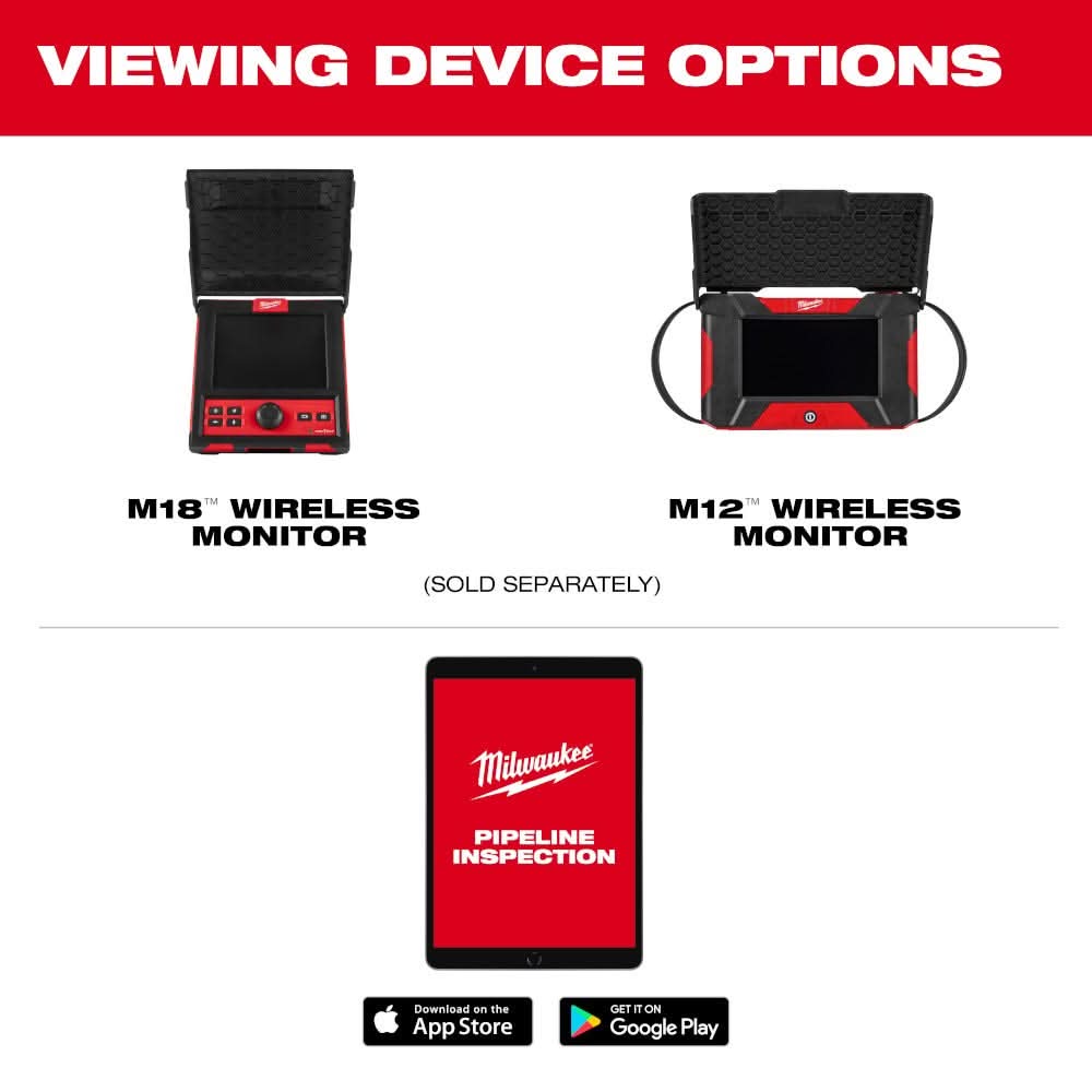 Milwaukee 3318-22A M12 65' Ultra Flex Compact Inspection Camera Kit