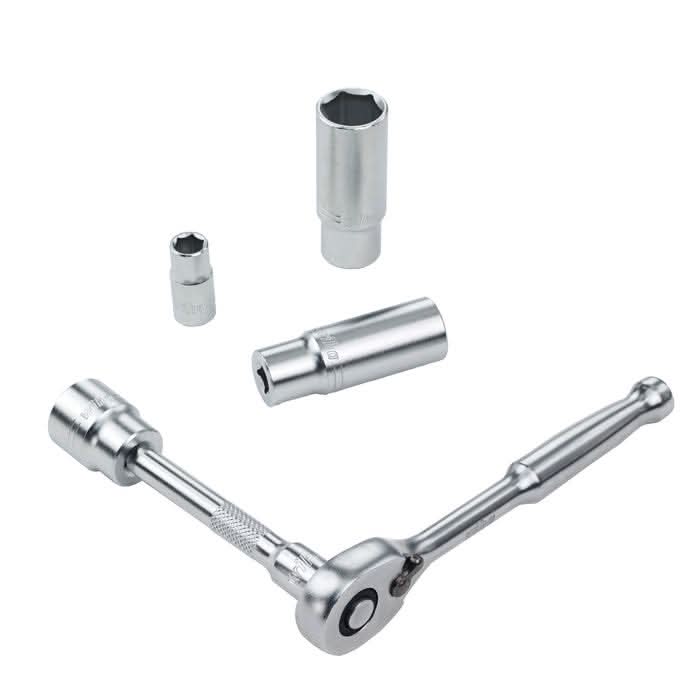Wiha 33396 25-Piece 1/4 in. Drive Professional Standard And Deep Socket Tray Set, SAE