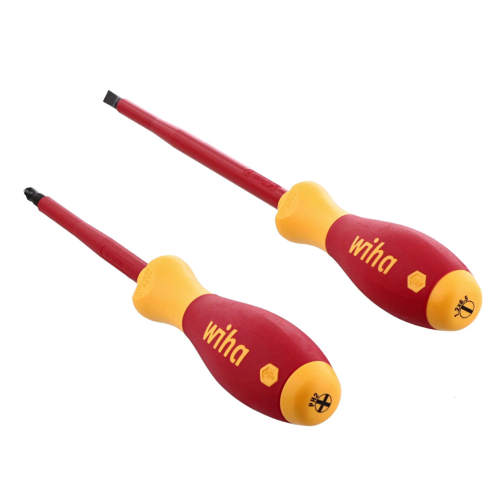 Wiha 33580 2-Piece Insulated SoftFinish Screwdriver Set