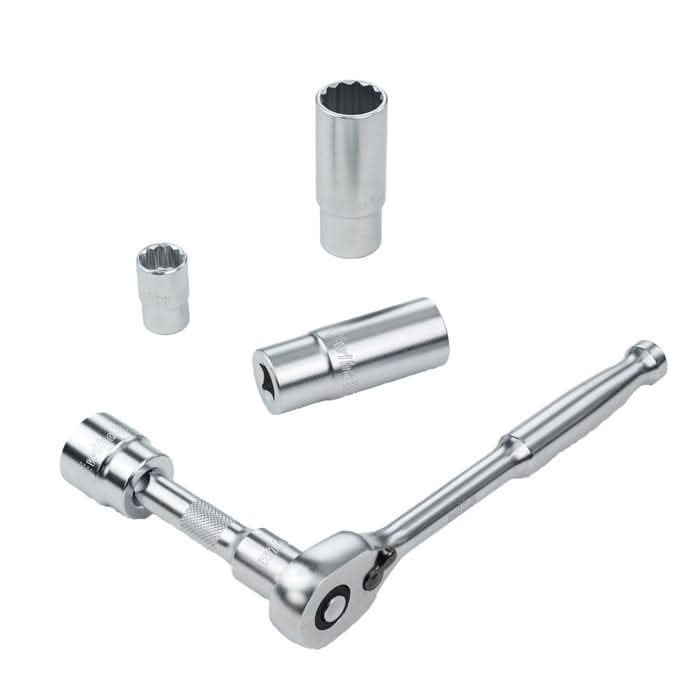 Wiha 33795 24-Piece 3/8 in. Drive Professional Standard And Deep Socket Tray Set, Metric