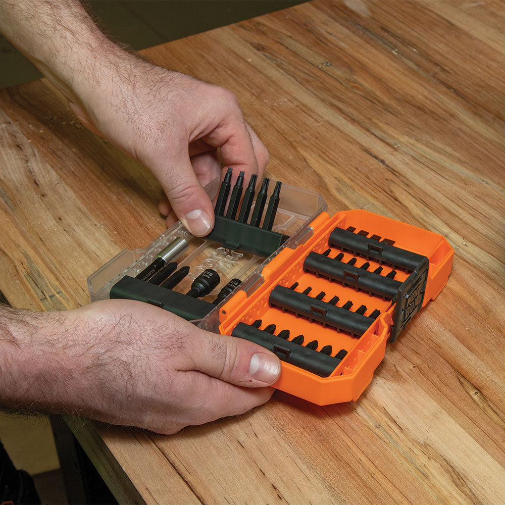 Klein Impact Driver Bit Set 33800 driving a fastener with an impact driver