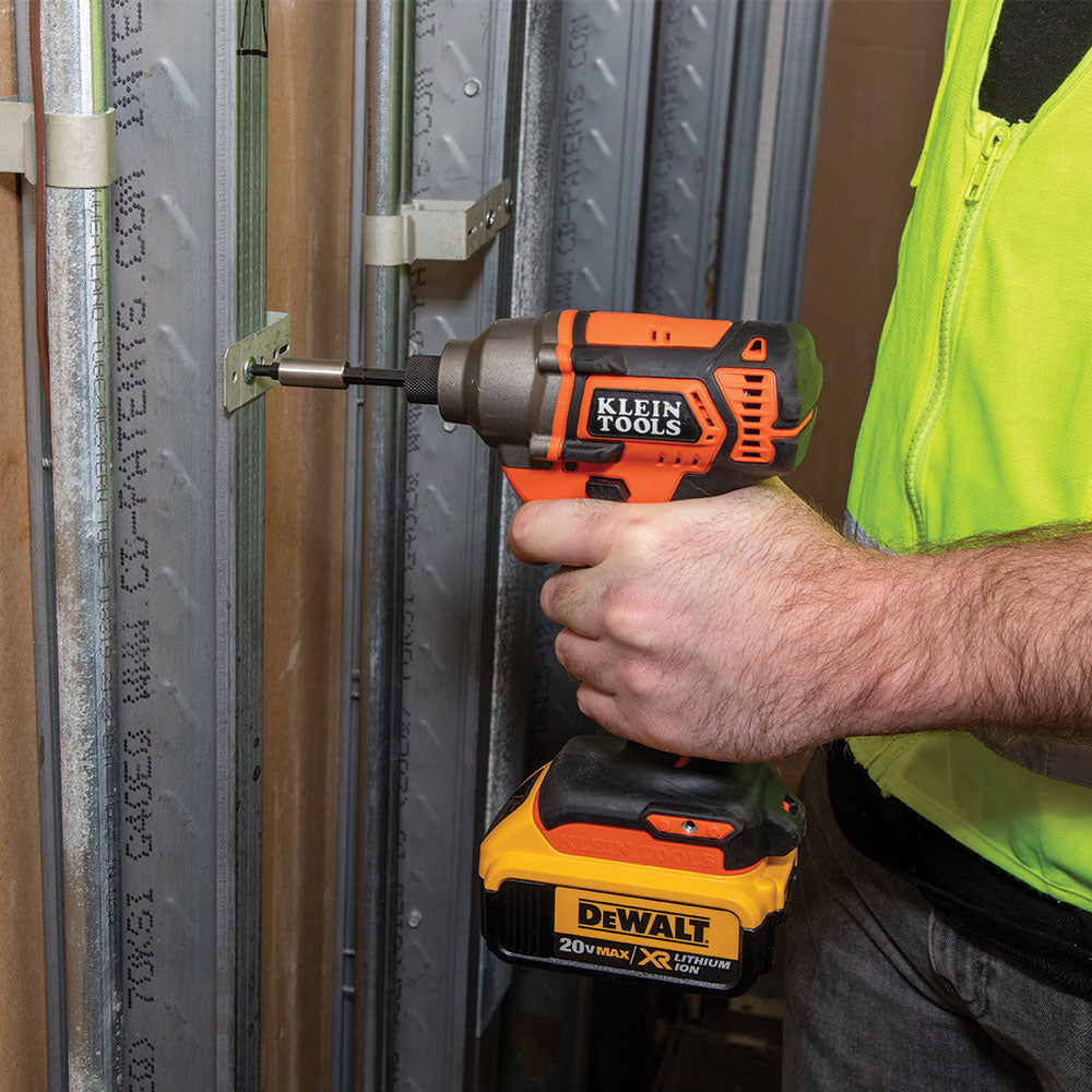 Klein Impact Driver Bit Set 33800 in use on the jobsite