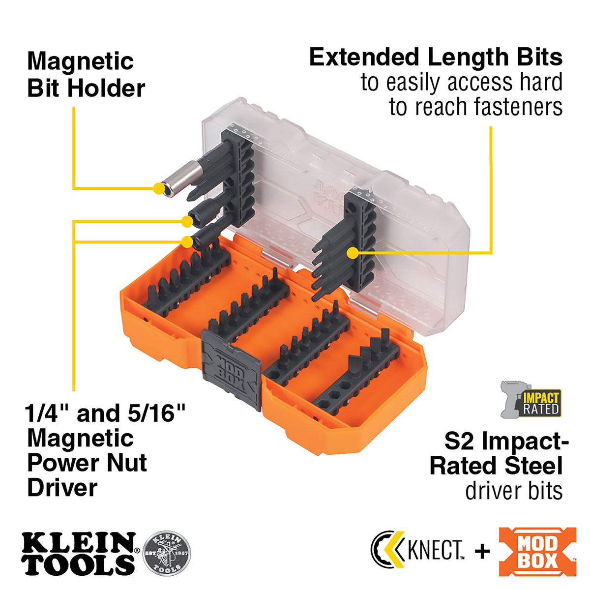 Klein 33800 impact bit set feature detail