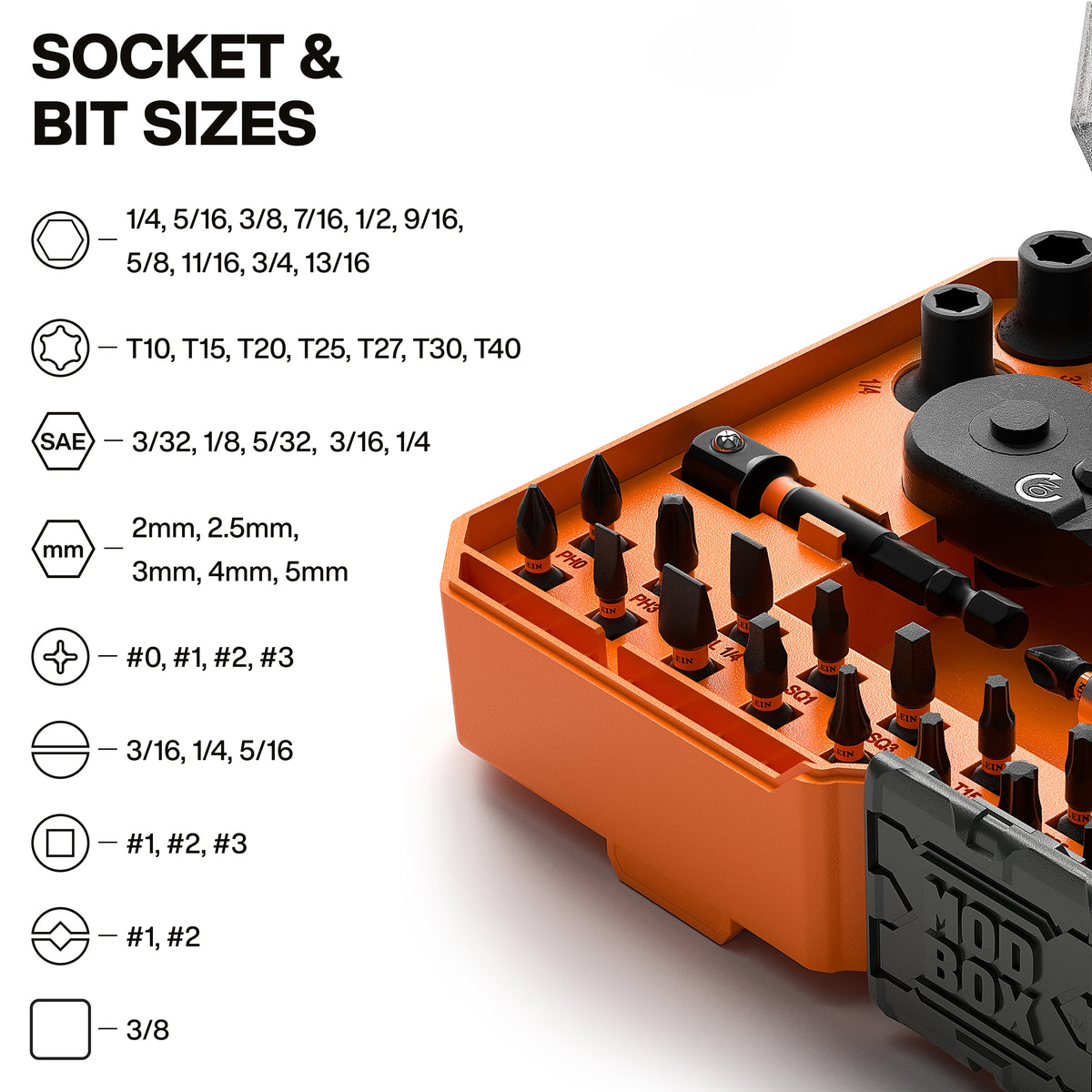 Klein 33806 bit and socket set feature detail 5