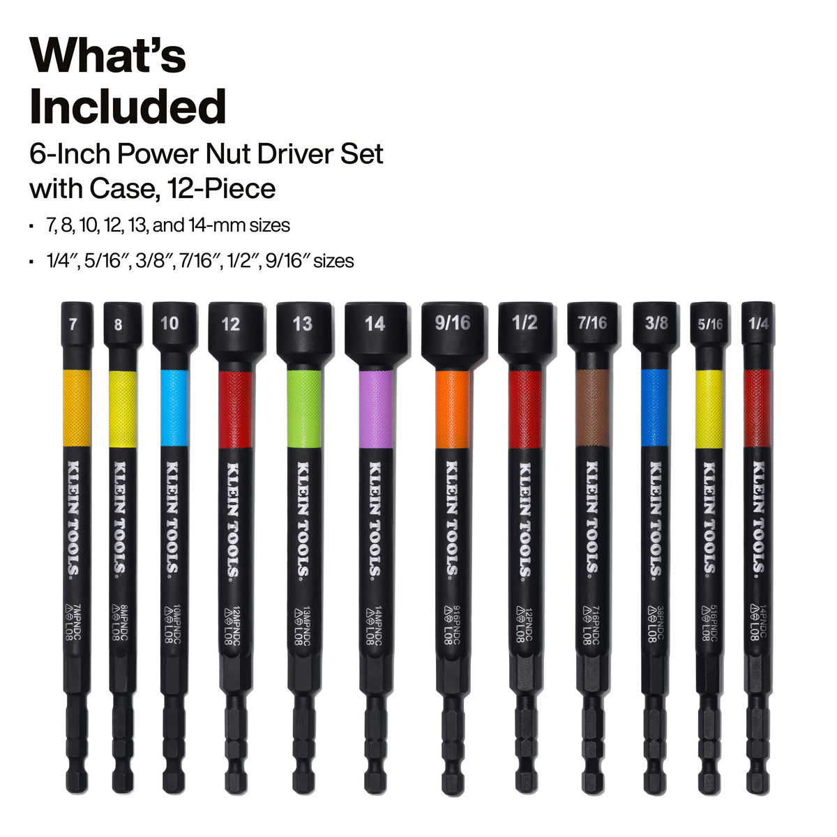 Klein Tools 33860 magnetic nut setters with tiered rare-earth magnets for fastener retention