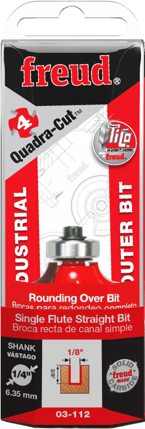 Freud 34-110 1/4-Inch Radius Rounding Over Router Bit (Quadra-Cut)