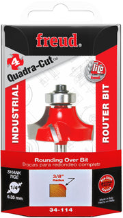 Freud 34-114 3/8-Inch Radius Rounding Over Router Bit (Quadra-Cut)