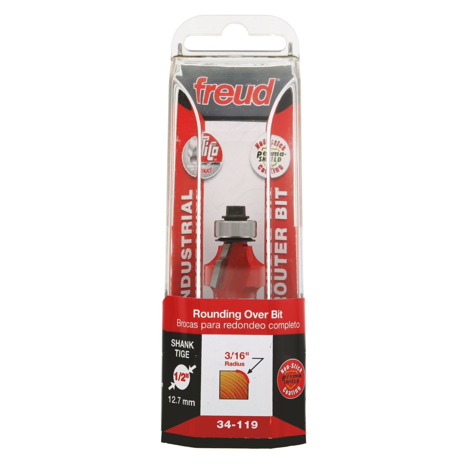Freud 34-119 3/16-Inch Radius Rounding Over Router Bit