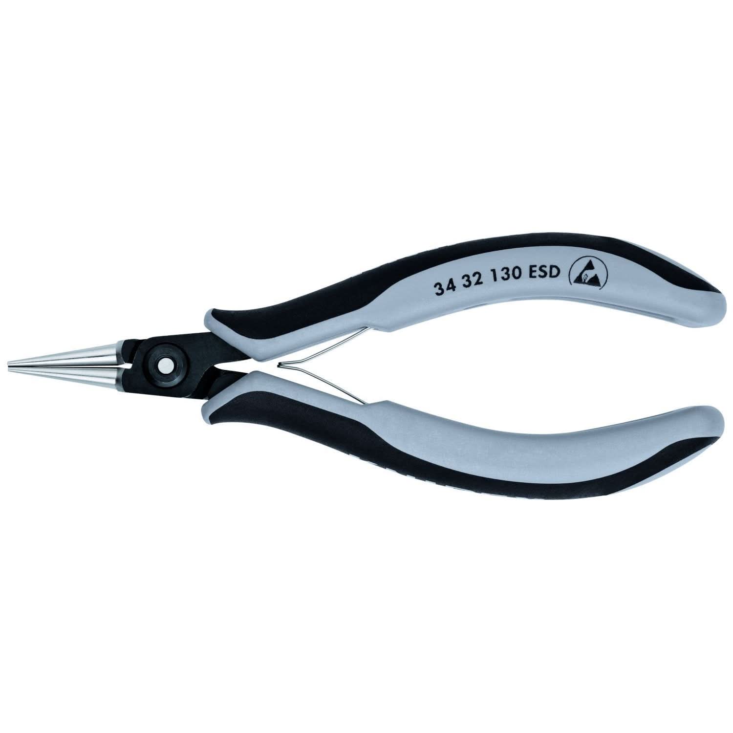 Knipex 34 32 130 ESD Electronics Pliers-Round Tips, ESD Handles