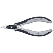 Knipex 34 52 130 ESD Electronics Pliers-Half Round Tips, Cross-Hatched, ESD Handles