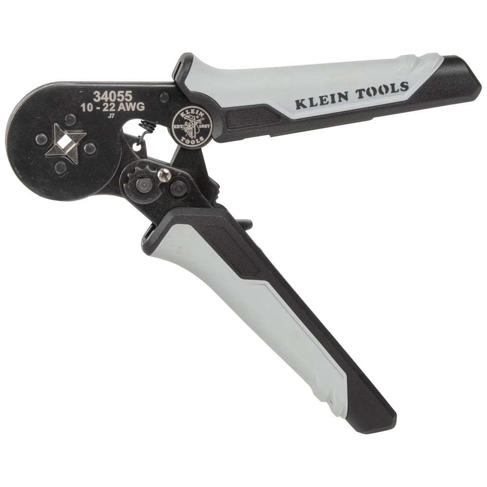 Klein Tools 34055 Ratcheting Ferrule Square Crimper, 10 to 22 AWG Wire