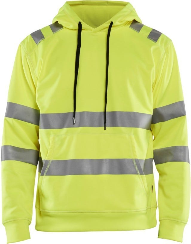 Blaklader 34422528 Hi-Vis Hooded Sweatshirt, Yellow