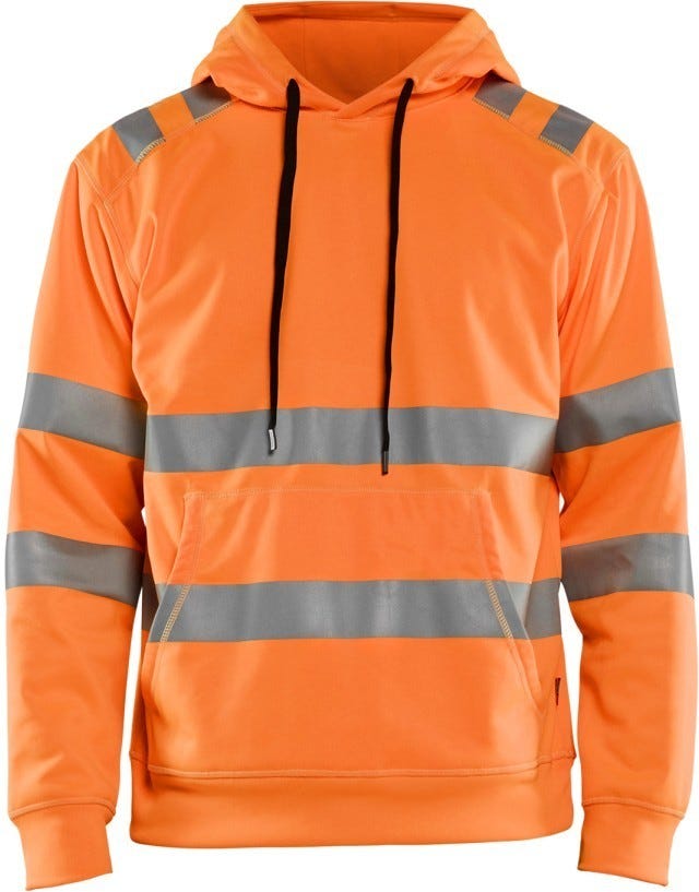 Blaklader 34422528 Hi-Vis Hooded Sweatshirt, High-Visibility Orange