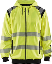 Blaklader 34461974 Hi-Vis Hooded Sweatshirt, High-Visibility Yellow / Black