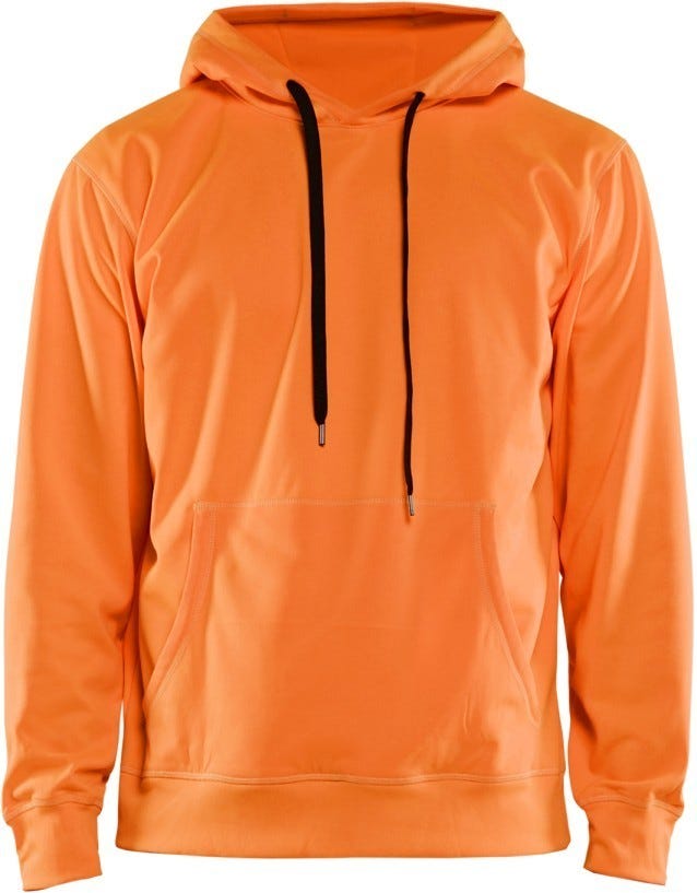 Blaklader 34492528 Hooded Sweatshirt, High-Visibility Orange
