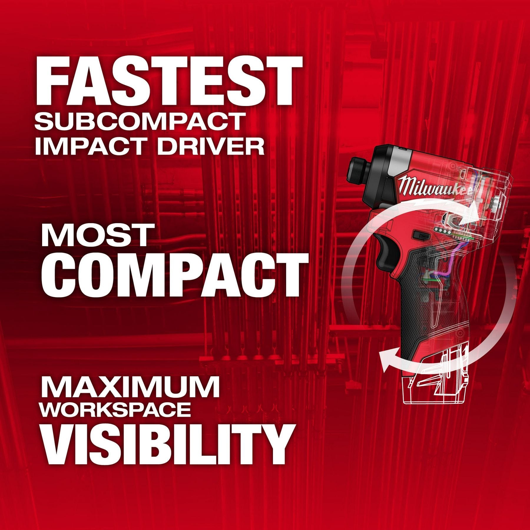 Milwaukee 3453-20 M12 FUEL 1/4-in. Hex Impact Driver, Tool Only