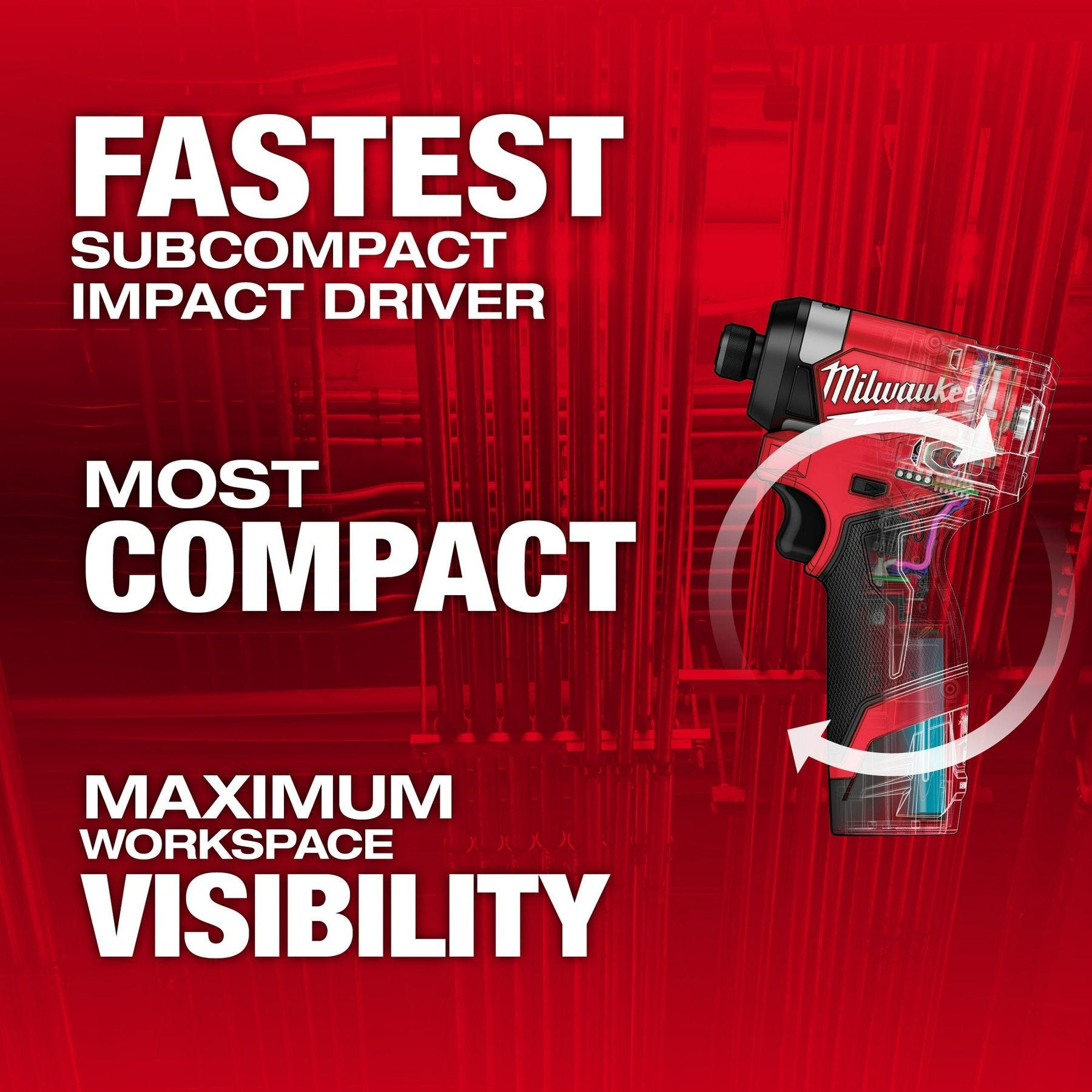 Milwaukee 3453-22 M12 FUEL 1/4-in. Hex Impact Driver Kit