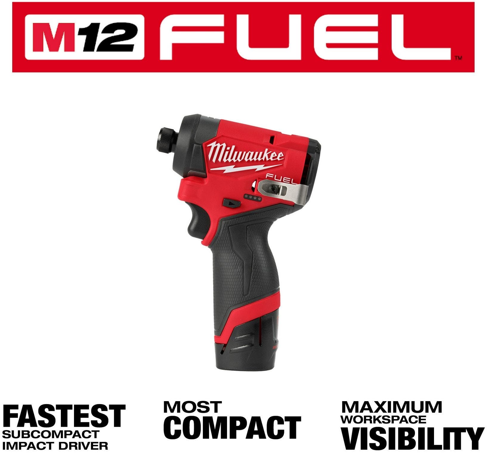Milwaukee 3453-22 M12 FUEL 1/4-in. Hex Impact Driver Kit