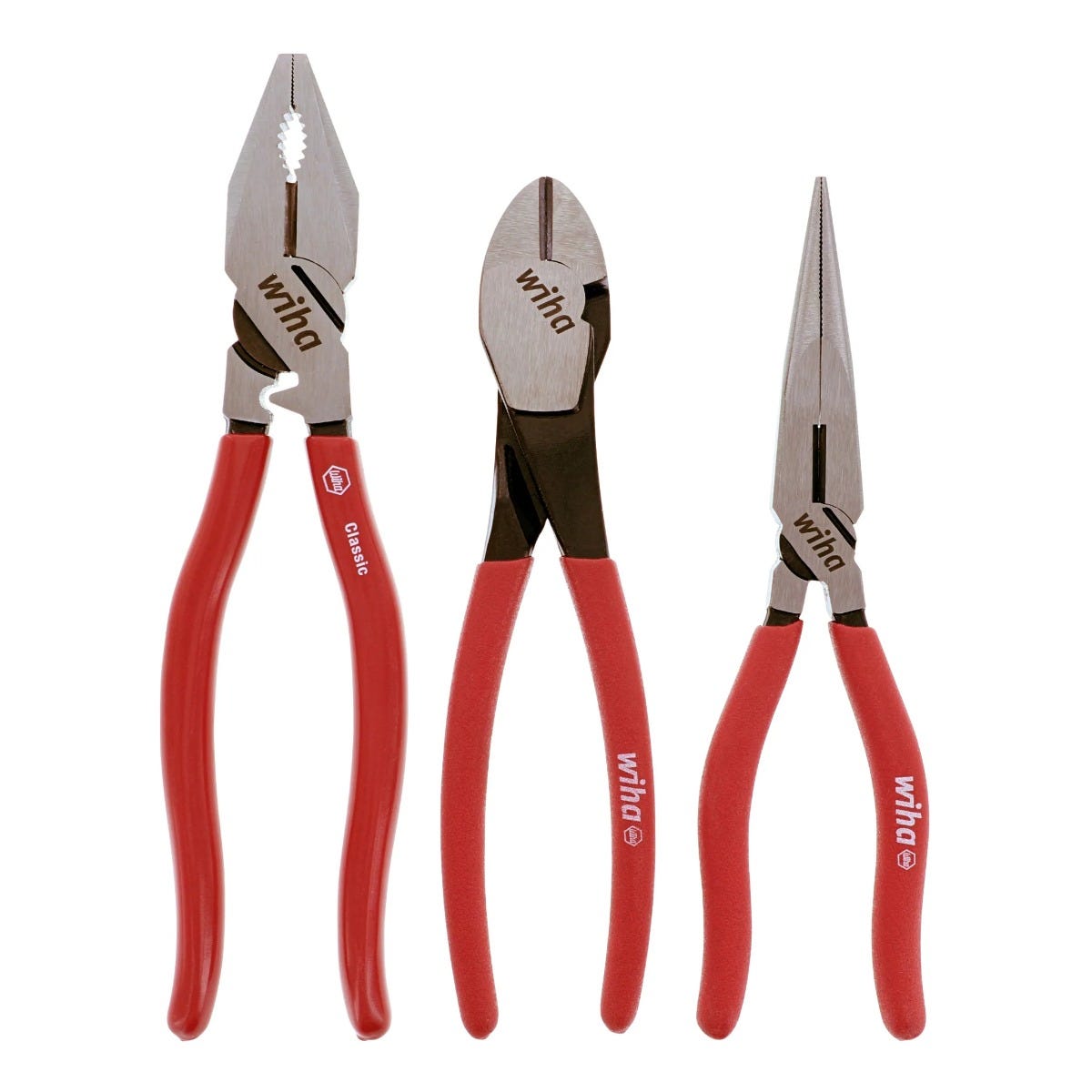 Wiha 34680 3-Piece Classic Grip Pliers & Cutters Set