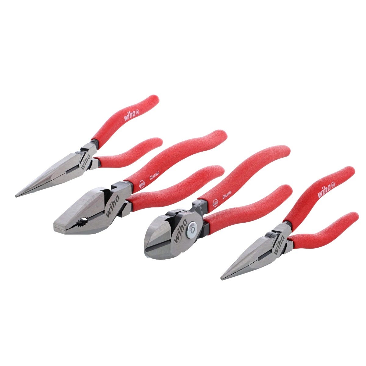Wiha 34681 4-Piece Classic Grip Pliers & Cutters Set