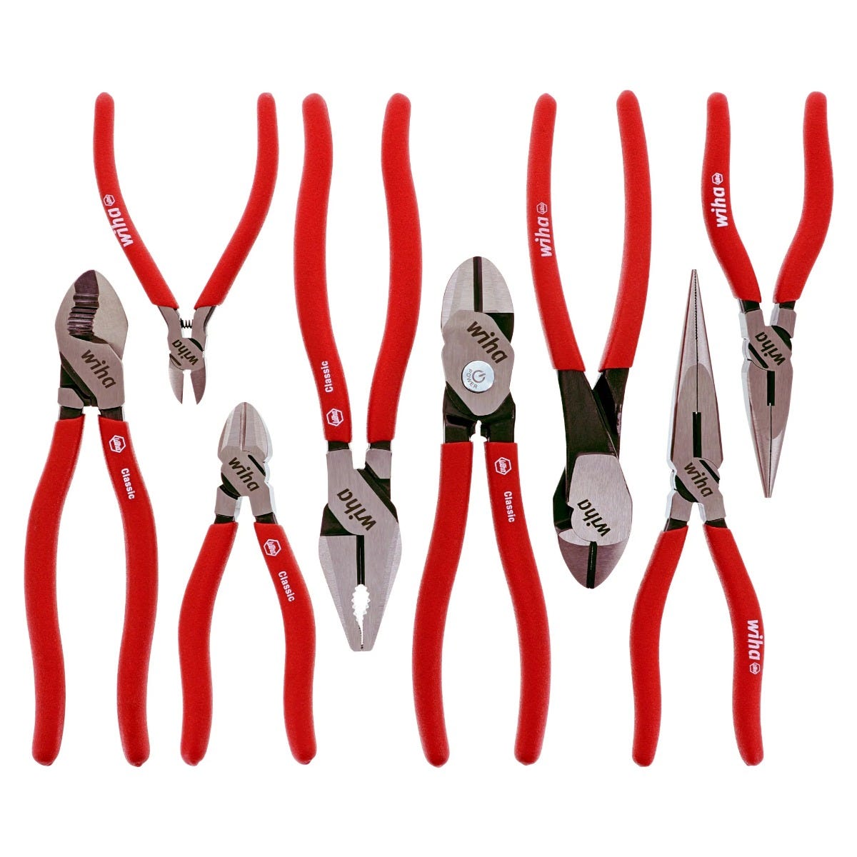 Wiha 34682 8-Piece Classic Grip Pliers & Cutters Set