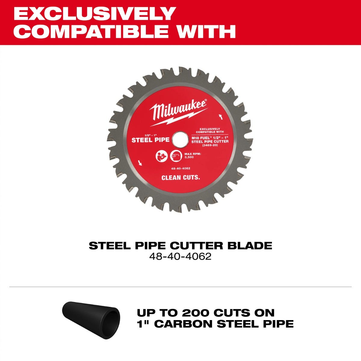 Milwaukee 3469-20 M18 FUEL Steel Pipe Cutter (Max 1-5/16-in. OD), Tool Only