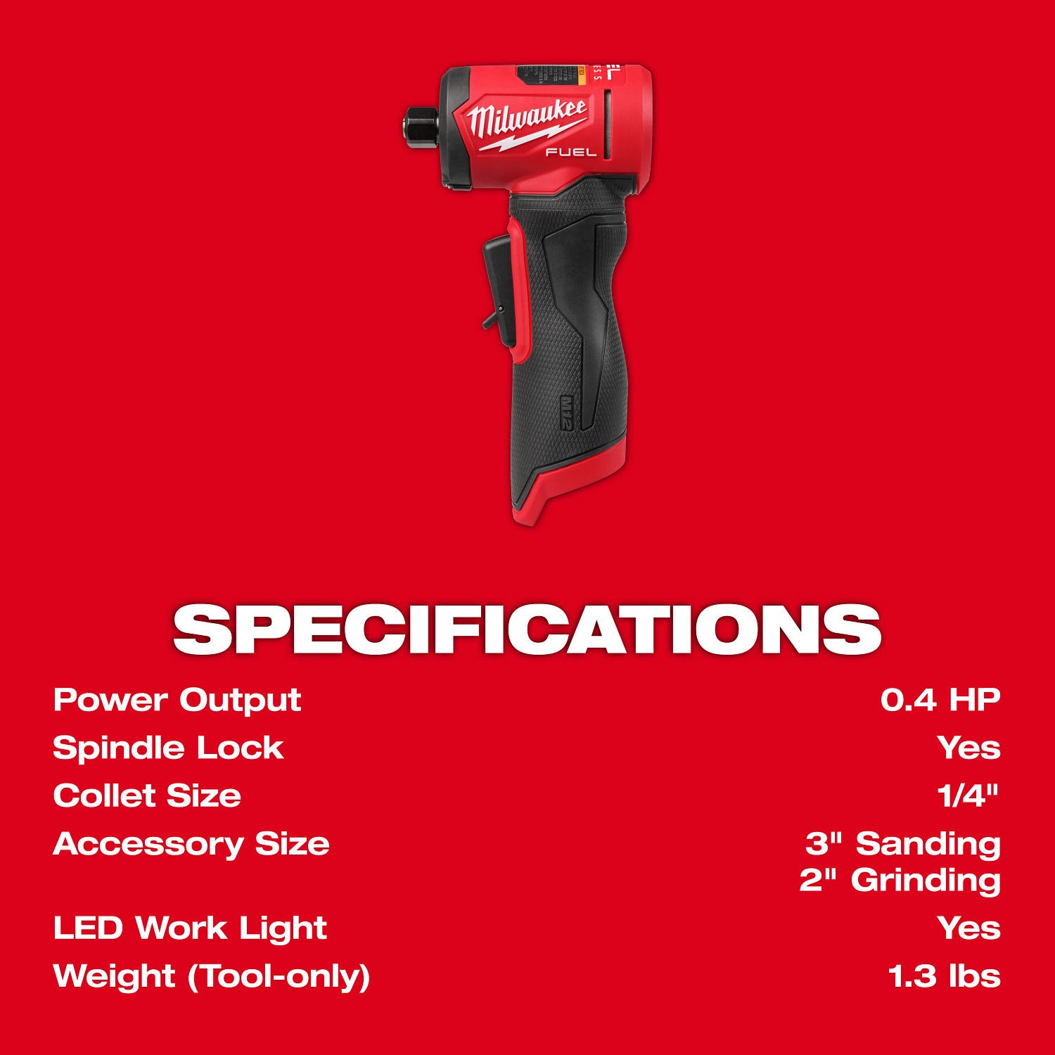 Milwaukee 3485-20 M12 FUEL RIGHT ANGLE DIE GRINDER