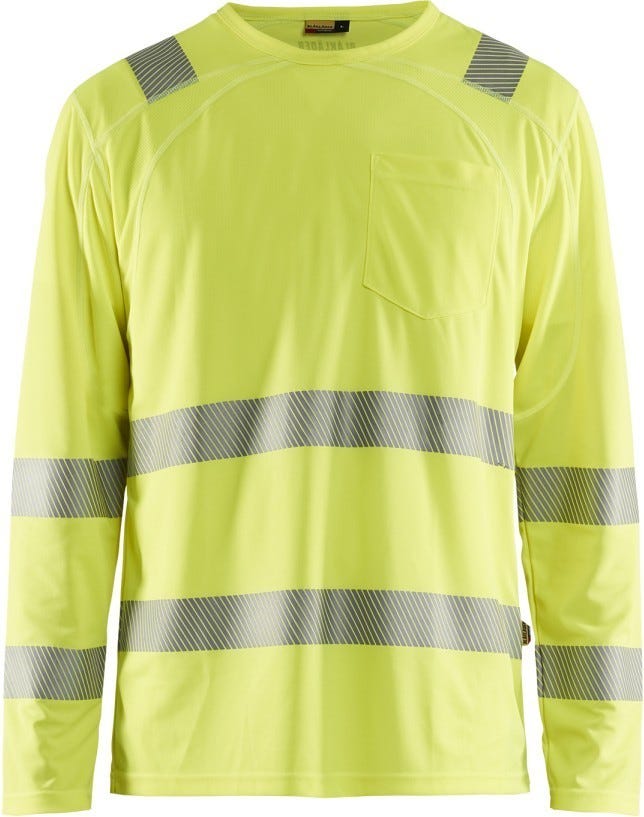 Blaklader 34881011 Hi Vis Long Sleeve T-Shirt, Yellow